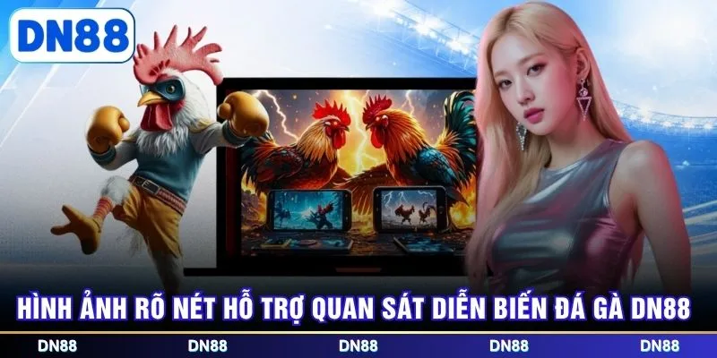 Hình ảnh rõ nét hỗ trợ quan sát diễn biến đá gà DN88